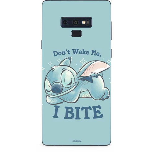 Disney Lilo and Stitch Dont Wake Me I Bite Galaxy Note 9 Skin