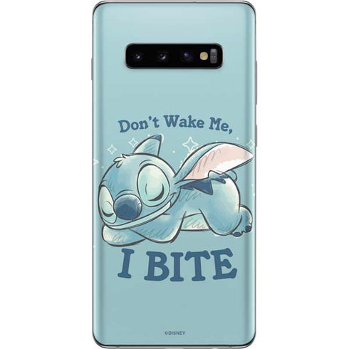 Disney Lilo and Stitch Dont Wake Me I Bite Galaxy S10 Plus Skin