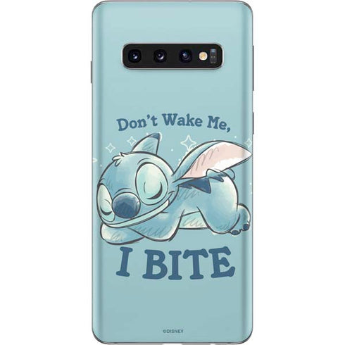 Disney Lilo and Stitch Dont Wake Me I Bite Galaxy S10 Skin