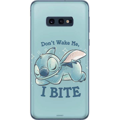 Disney Lilo and Stitch Dont Wake Me I Bite Galaxy S10e Skin