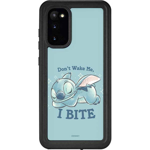 Disney Lilo and Stitch Dont Wake Me I Bite Galaxy S20 Waterproof Case