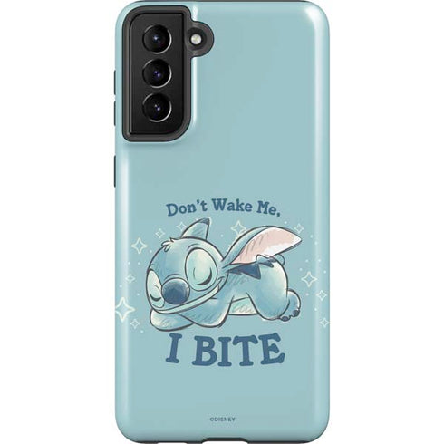 Disney Lilo and Stitch Dont Wake Me I Bite Galaxy S21 Plus 5G Pro Case