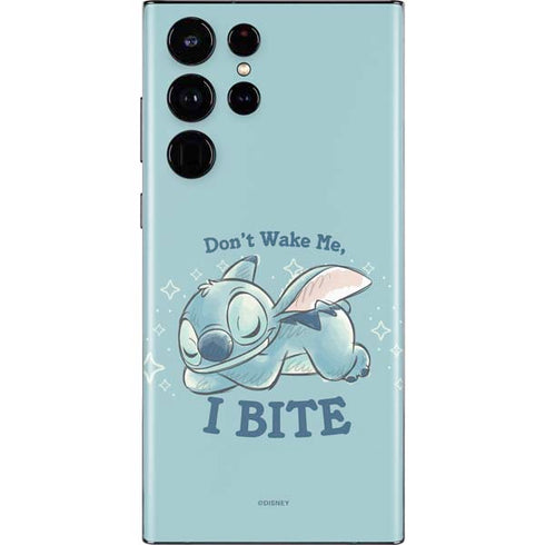 Disney Lilo and Stitch Dont Wake Me I Bite Galaxy S22 Ultra Skin