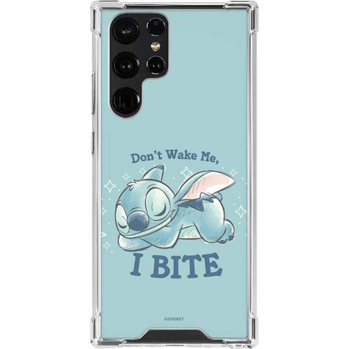 Disney Lilo and Stitch Dont Wake Me I Bite Galaxy S24 Ultra Clear Case