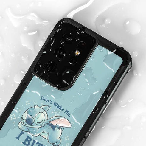 Disney Lilo and Stitch Dont Wake Me I Bite Galaxy S24 Ultra Waterproof Case