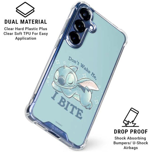 Disney Lilo and Stitch Dont Wake Me I Bite Galaxy S25 Clear Case