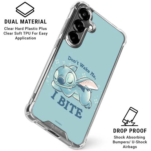 Disney Lilo and Stitch Dont Wake Me I Bite Galaxy S26 Clear Case
