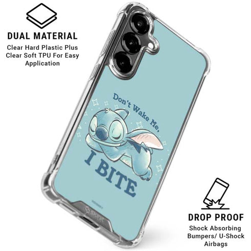 Disney Lilo and Stitch Dont Wake Me I Bite Galaxy S26 Plus Clear Case
