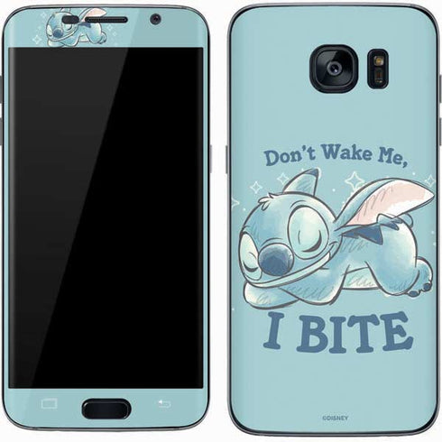 Disney Lilo and Stitch Dont Wake Me I Bite Galaxy S7 Skin
