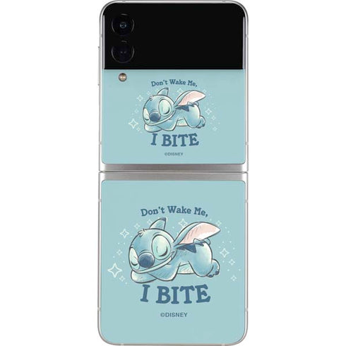 Disney Lilo and Stitch Dont Wake Me I Bite Galaxy Z Flip3 5G Skin