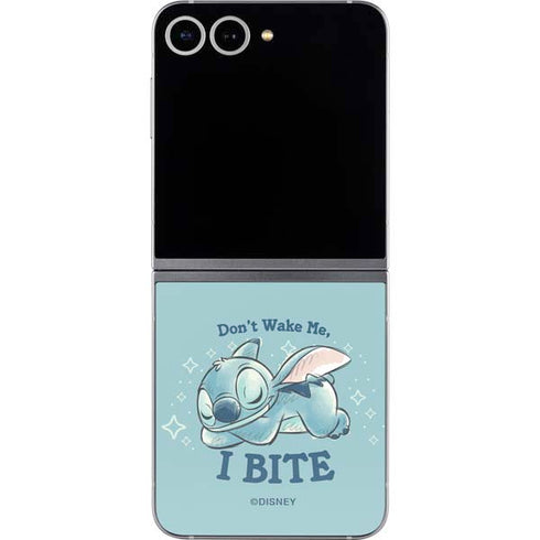 Disney Lilo and Stitch Dont Wake Me I Bite Galaxy Z Flip6 Skin