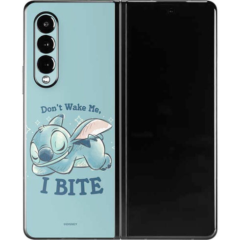 Disney Lilo and Stitch Dont Wake Me I Bite Galaxy Z Fold3 5G Skin