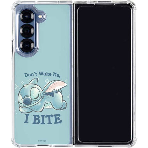 Disney Lilo and Stitch Dont Wake Me I Bite Galaxy Z Fold6 Clear Case