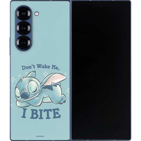 Disney Lilo and Stitch Dont Wake Me I Bite Galaxy Z Fold6 Skin
