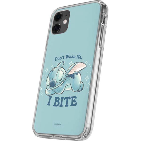 Disney Lilo and Stitch Dont Wake Me I Bite iPhone 11 Clear Case