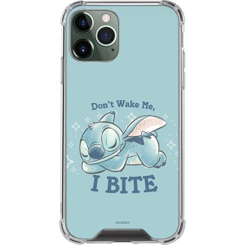 Disney Lilo and Stitch Dont Wake Me I Bite iPhone 11 Pro Max Clear Case