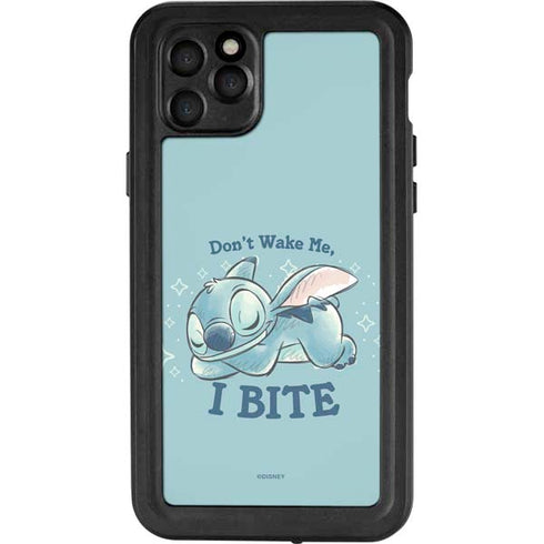 Disney Lilo and Stitch Dont Wake Me I Bite iPhone 11 Pro Max Waterproof Case