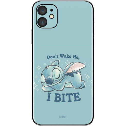 Disney Lilo and Stitch Dont Wake Me I Bite iPhone 11 Skin
