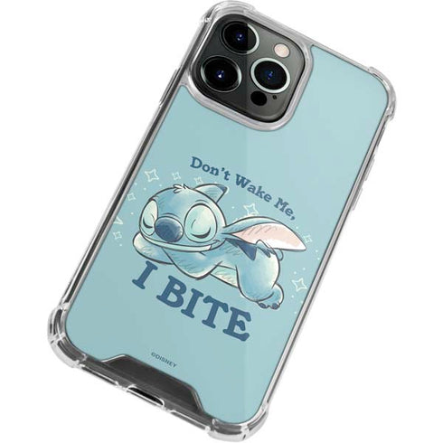 Disney Lilo and Stitch Dont Wake Me I Bite iPhone 13 Pro Clear Case