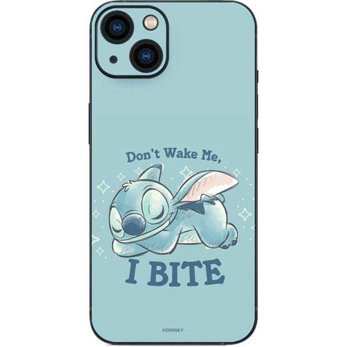 Disney Lilo and Stitch Dont Wake Me I Bite iPhone 14 Plus Skin