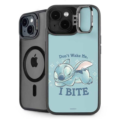 Disney Lilo and Stitch Dont Wake Me I Bite iPhone 15 Kickstand Case