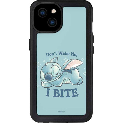 Disney Lilo and Stitch Dont Wake Me I Bite iPhone 15 Plus Waterproof Case
