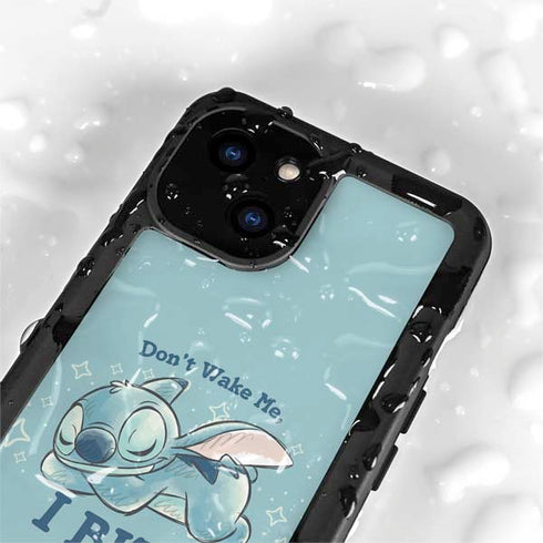 Disney Lilo and Stitch Dont Wake Me I Bite iPhone 15 Waterproof Case