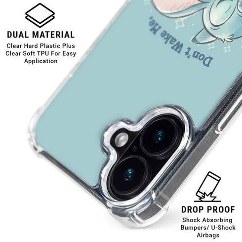 Disney Lilo and Stitch Dont Wake Me I Bite iPhone 16 Clear Case