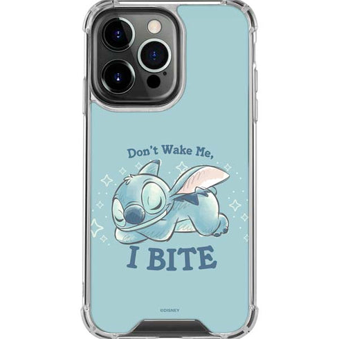 Disney Lilo and Stitch Dont Wake Me I Bite iPhone 16 Pro Max Clear Case