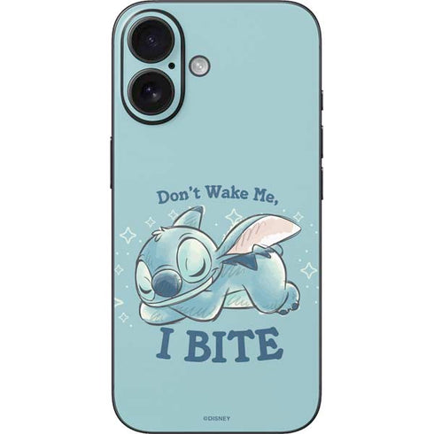 Disney Lilo and Stitch Dont Wake Me I Bite iPhone 16 Skin