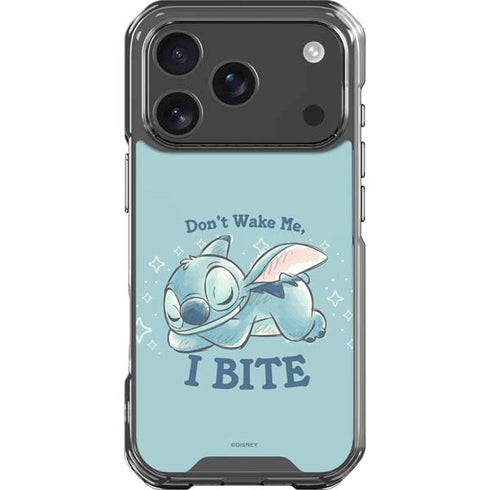 Disney Lilo and Stitch Dont Wake Me I Bite iPhone 18 Pro Clear Case