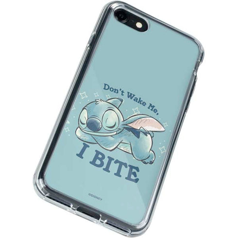 Disney Lilo and Stitch Dont Wake Me I Bite iPhone SE (2nd & 3rd Gen) Clear Case