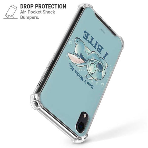 Disney Lilo and Stitch Dont Wake Me I Bite iPhone XR Clear Case