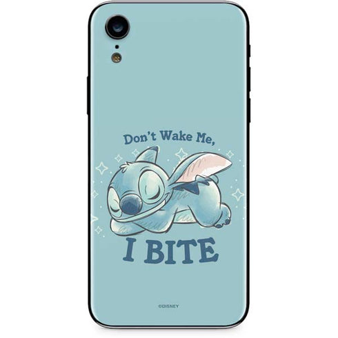 Disney Lilo and Stitch Dont Wake Me I Bite iPhone XR Skin