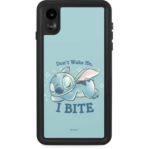 Disney Lilo and Stitch Dont Wake Me I Bite iPhone XR Waterproof Case