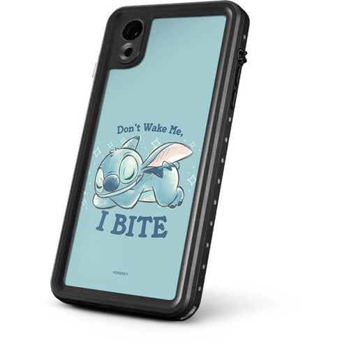 Disney Lilo and Stitch Dont Wake Me I Bite iPhone XR Waterproof Case