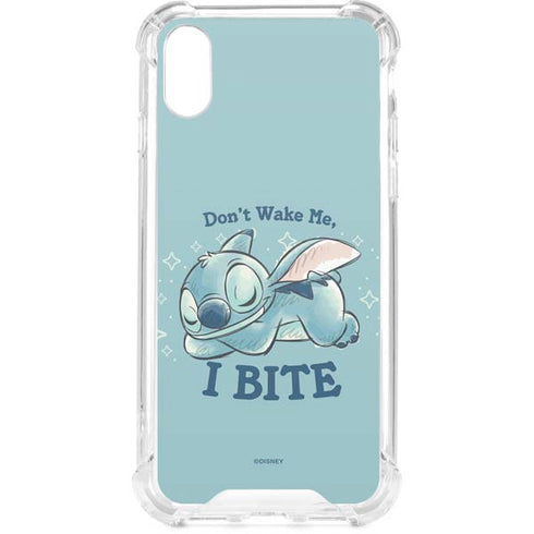 Disney Lilo and Stitch Dont Wake Me I Bite iPhone XS Clear Case
