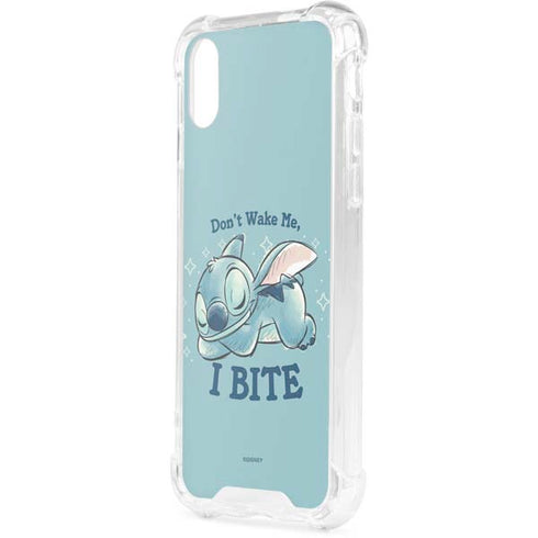 Disney Lilo and Stitch Dont Wake Me I Bite iPhone XS Clear Case