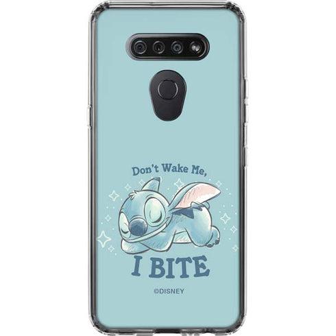 Disney Lilo and Stitch Dont Wake Me I Bite LG K51/Q51 Clear Case