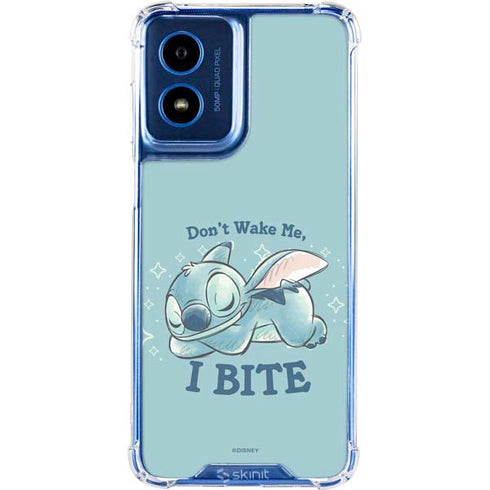 Disney Lilo and Stitch Dont Wake Me I Bite Moto G Play 4G (2024) Clear Case