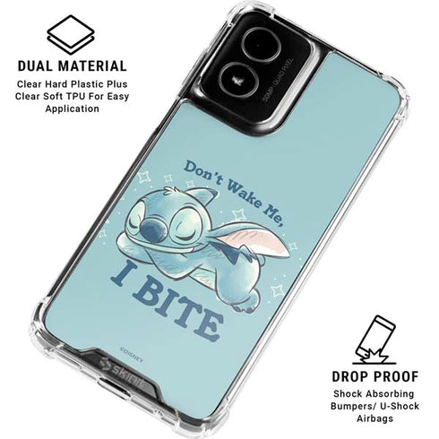 Disney Lilo and Stitch Dont Wake Me I Bite Moto G Power 5G (2024) Clear Case