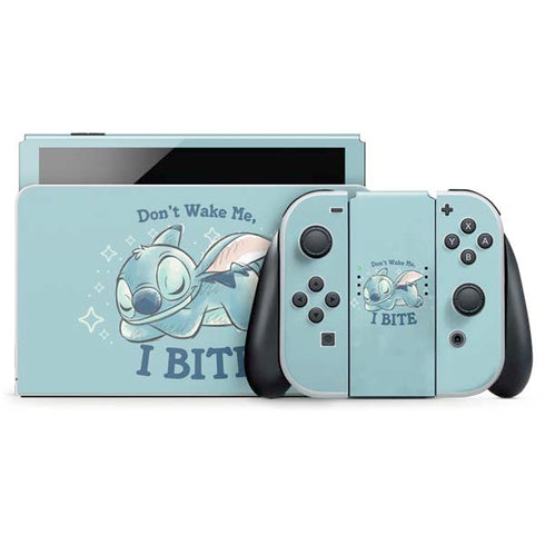 Disney Lilo and Stitch Dont Wake Me I Bite Nintendo Switch OLED (2021) Skin