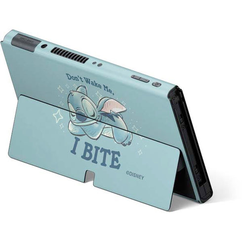 Disney Lilo and Stitch Dont Wake Me I Bite Nintendo Switch OLED (2021) Skin