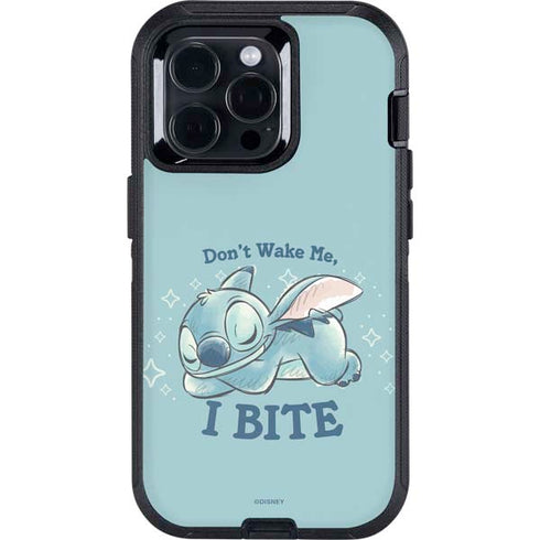 Disney Lilo and Stitch Dont Wake Me I Bite Otterbox Defender iPhone Skin