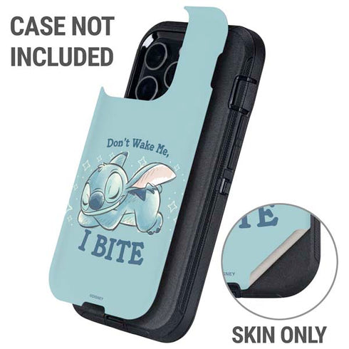 Disney Lilo and Stitch Dont Wake Me I Bite Otterbox Defender iPhone Skin