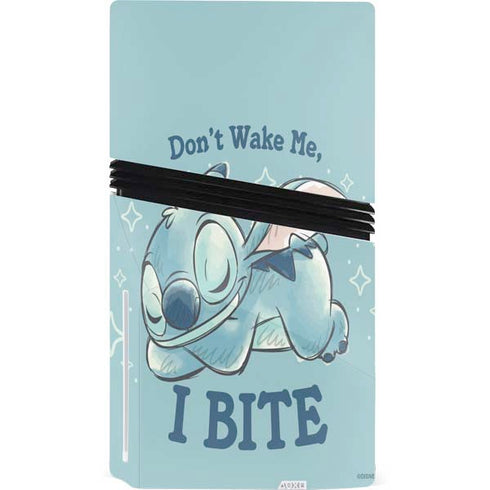 Disney Lilo and Stitch Dont Wake Me I Bite PS5 Pro Disk Console Skin