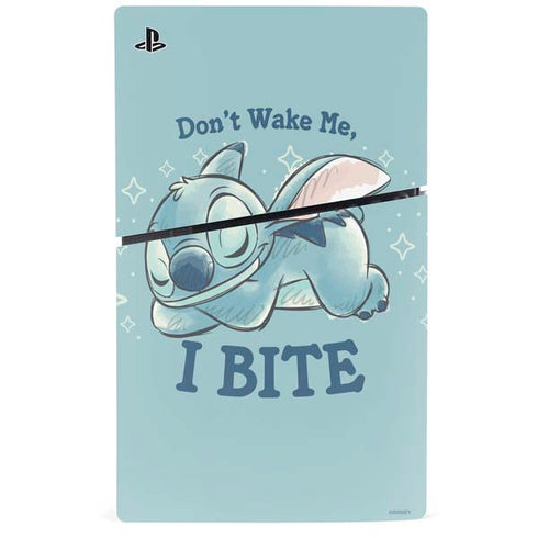 Disney Lilo and Stitch Dont Wake Me I Bite PS5 Slim Digital Edition Bundle Skin