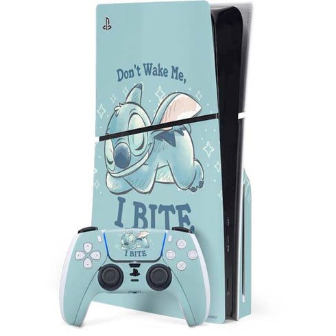 Disney Lilo and Stitch Dont Wake Me I Bite PlayStation PS5 Skins