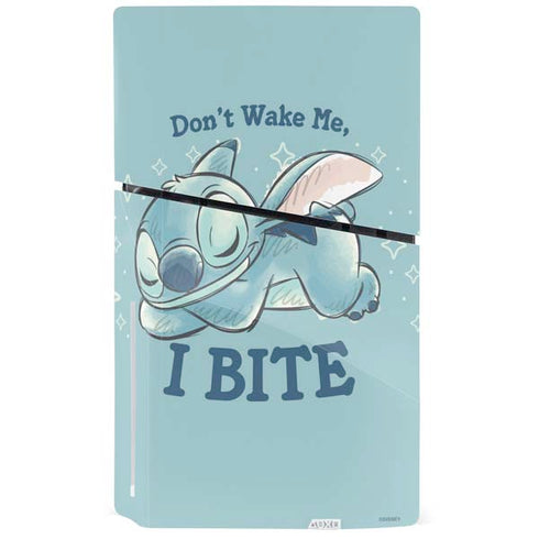 Disney Lilo and Stitch Dont Wake Me I Bite PS5 Slim Disk Console Skin