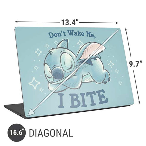 Disney Lilo and Stitch Dont Wake Me I Bite Universal Laptop 16.6in (13.4 x 9.7in) Skin